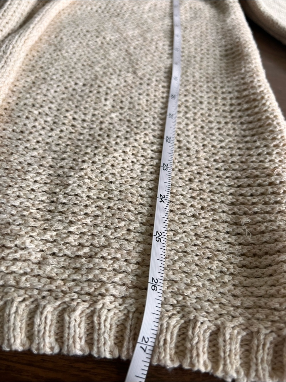 Coldwater Creek Womens S Open Knit Cardigan Sweater Ivory Fisherman Coastal Boho - Picture 8 of 11